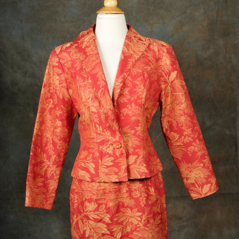 Steven Stoleman, Vintage, Brocade Suit, Size 6